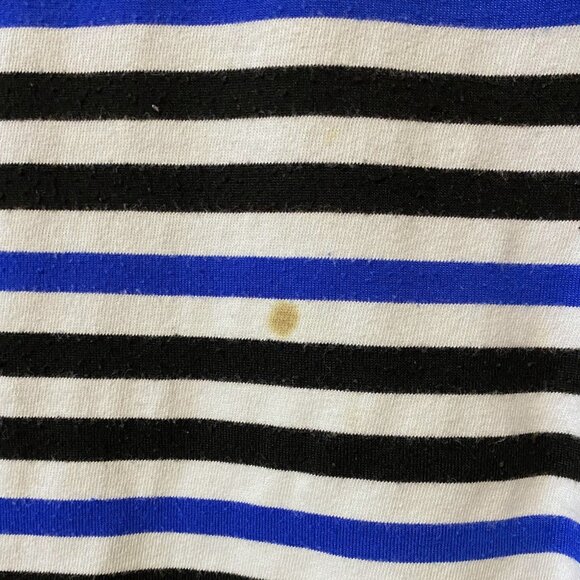 ASOS DESIGN Curve Oversized Long Sleeve Striped T-Shirt Dress Blue Plus Size 20 - Picture 6 of 6